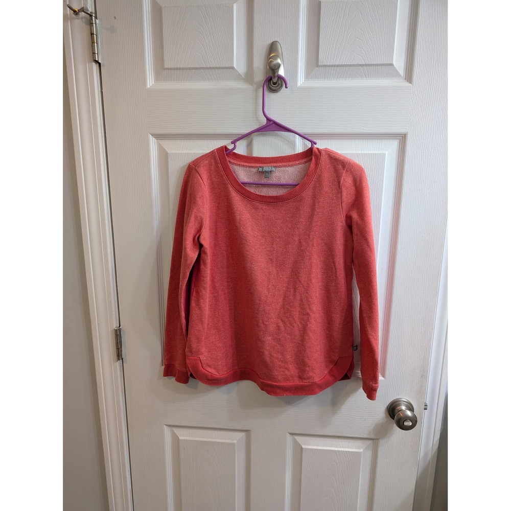 T by Talbots Coral Heathered Long Sleeve Sweatshirt Pullover Women's - Size XS